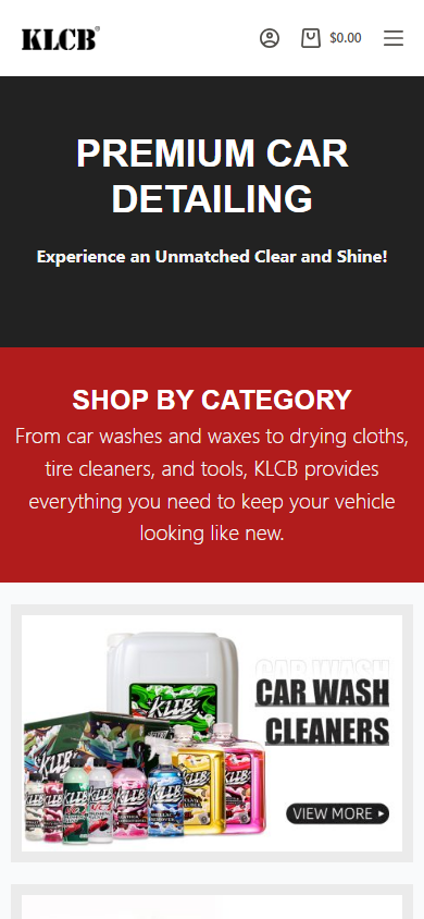 KLCB 案例：汽车零部件出口官网与产品目录展示站 - 手机首页