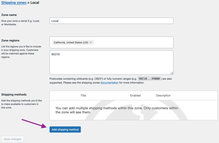 WooCommerce 免运费方式的条件设置界面