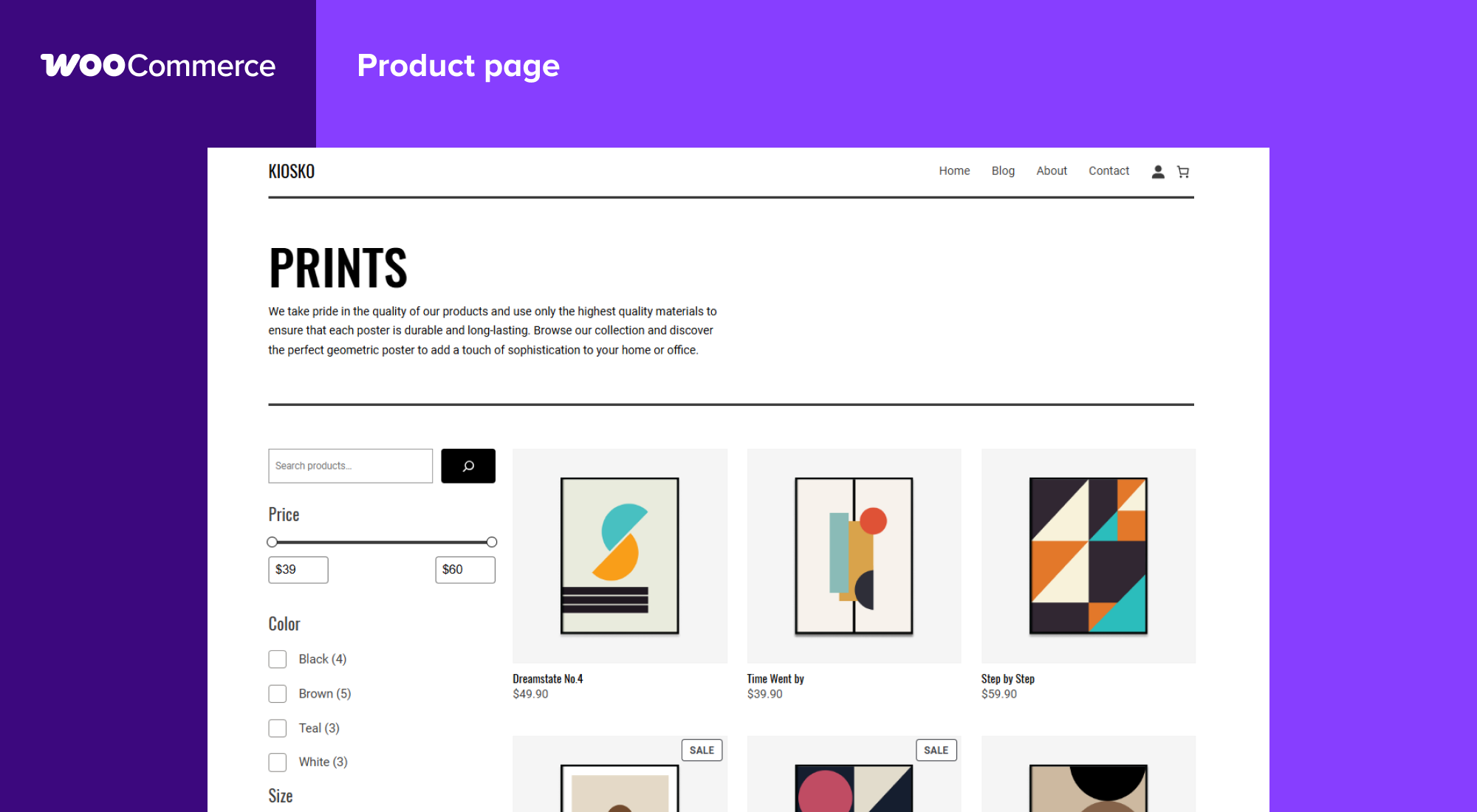 WooCommerce official plugin screenshot showing store or product browsing experience.