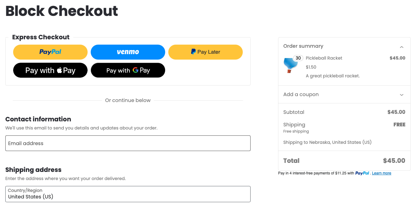 WooCommerce PayPal Payments checkout page official screenshot used to illustrate payment trust.