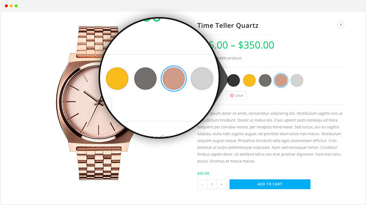 Variation Swatches 颜色色板官方截图