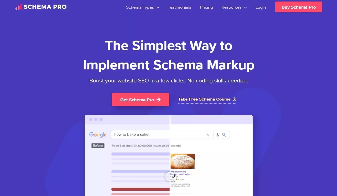 Wordpress plugin for implementing schema pro